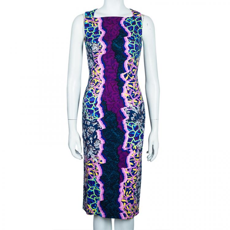 Pre Owned Peter Pilotto Multicolor Printed Sleeveless Dress S