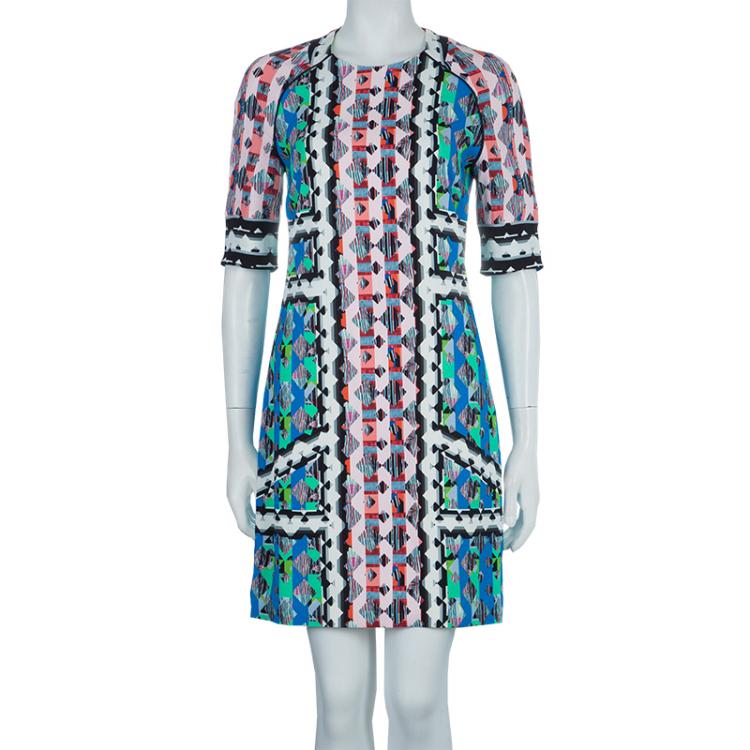 Pre Owned Peter Pilotto Printed Knee-Length Dress M