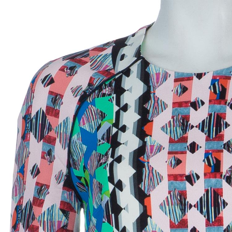 Pre Owned Peter Pilotto Printed Knee-Length Dress M