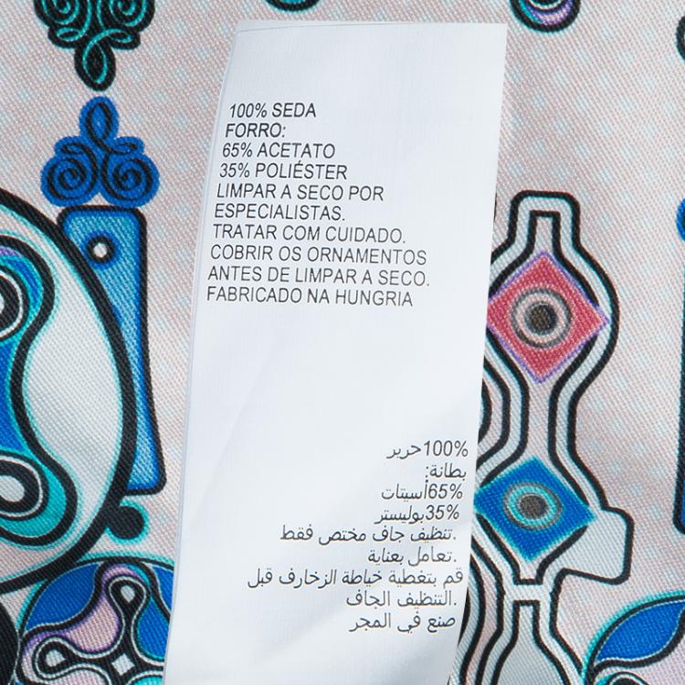 Pre Owned Peter Pilotto Digital Print Silk Shorts S