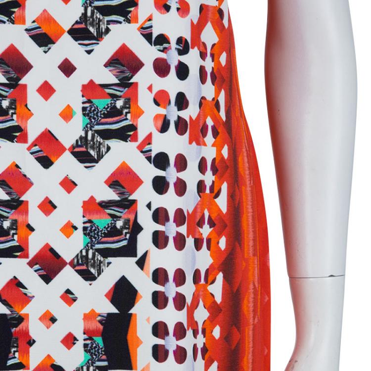 Pre Owned Peter Pilotto Multicolor Printed Knit Sleeveless Shift Dress M