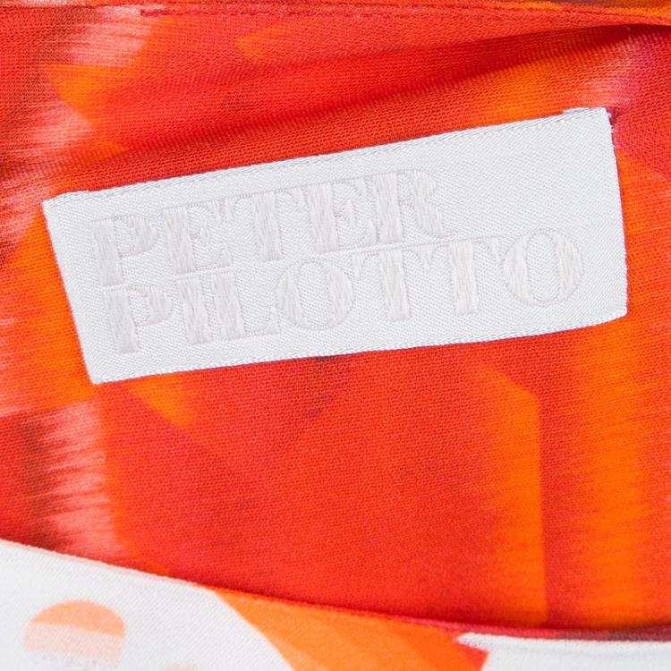 Pre Owned Peter Pilotto Multicolor Printed Knit Sleeveless Shift Dress M