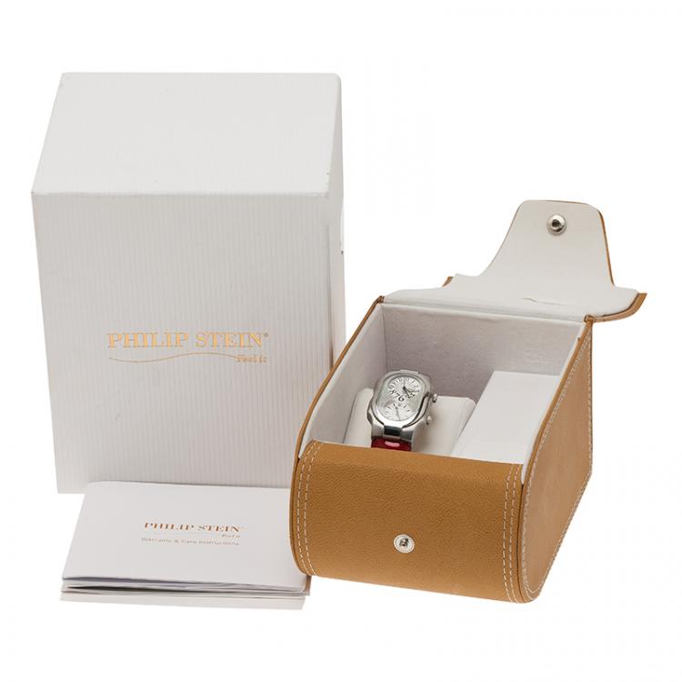 Pre Owned Philip Stein Silver Stainless Steel Teslar Women's Wristwatch 26MM