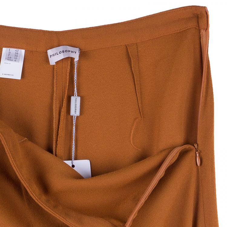 Pre Owned Philosophy di Alberta Ferretti Tangerine Tapered Pants M