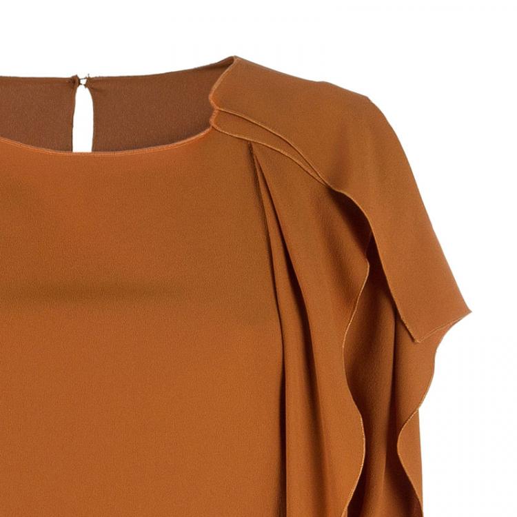 Pre Owned Philosophy di Alberta Ferretti Orange Asymmetric Top M