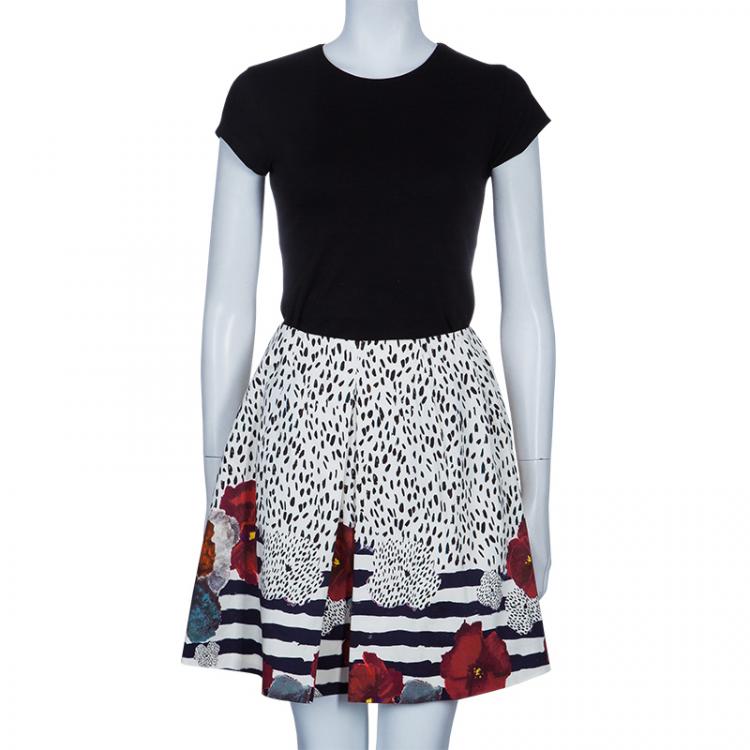 مملوكة مسبقًا Philosophy Multicolor Floral Printed Skirt M