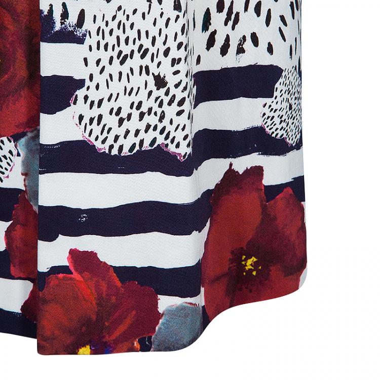 مملوكة مسبقًا Philosophy Multicolor Floral Printed Skirt M