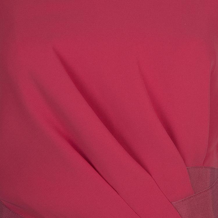 Pre Owned Philosophy di Alberta Ferretti Pink Pleated Sleeveless Dress M