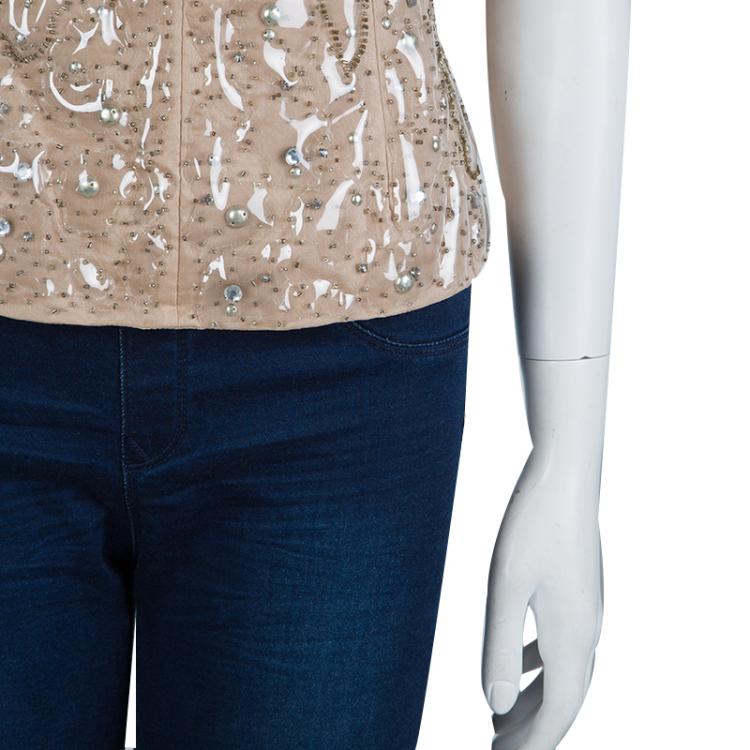 مملوكة مسبقًا Philosophy Di Alberta Ferretti Nude Studded Corset S