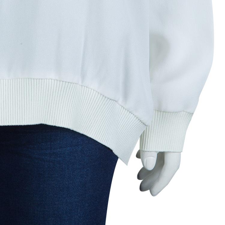 مملوكة مسبقًا Philosophy Cream Embellished Long Sleeve Crew Neck Blouse M