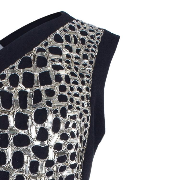 Pre Owned Philosophy Di Alberta Ferretti One Shoulder Embellished Dress M