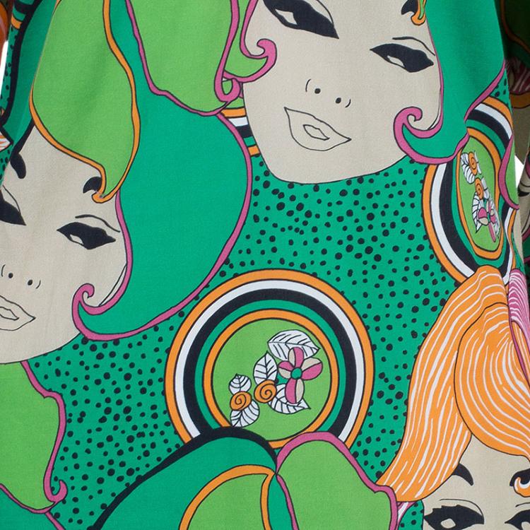 Pre Owned Philosophy di Alberta Ferretti Face Print Dress M