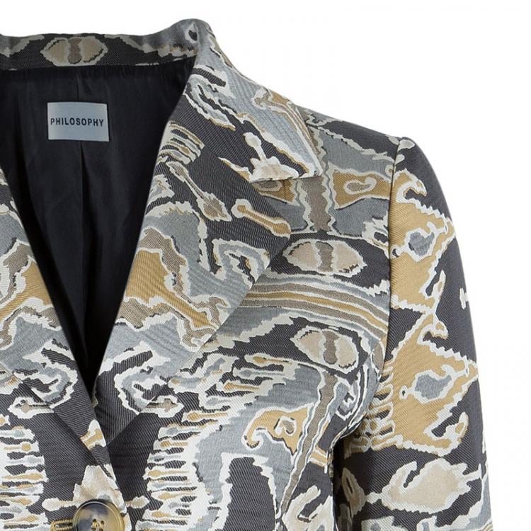 Pre Owned Philosophy di Alberta Ferretti Abstract Printed Jacket M