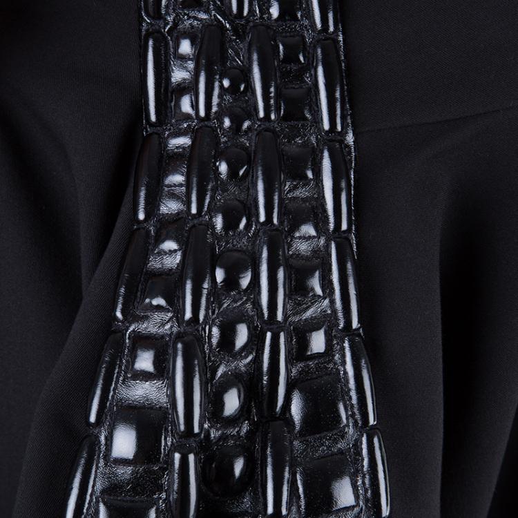 Pre Owned Philosophy di Alberta Ferretti Black Shoulder Detail Dress M