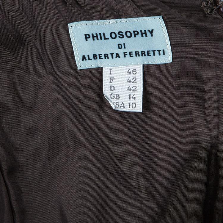 Pre Owned Philosophy di Alberta Ferretti Wool Belted Dress L