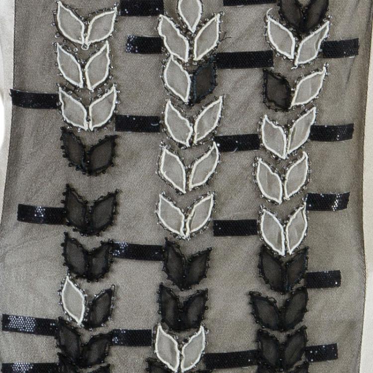 مملوكة مسبقًا Philosophy di Alberta Ferretti Nude Black Lace Slip Dress S