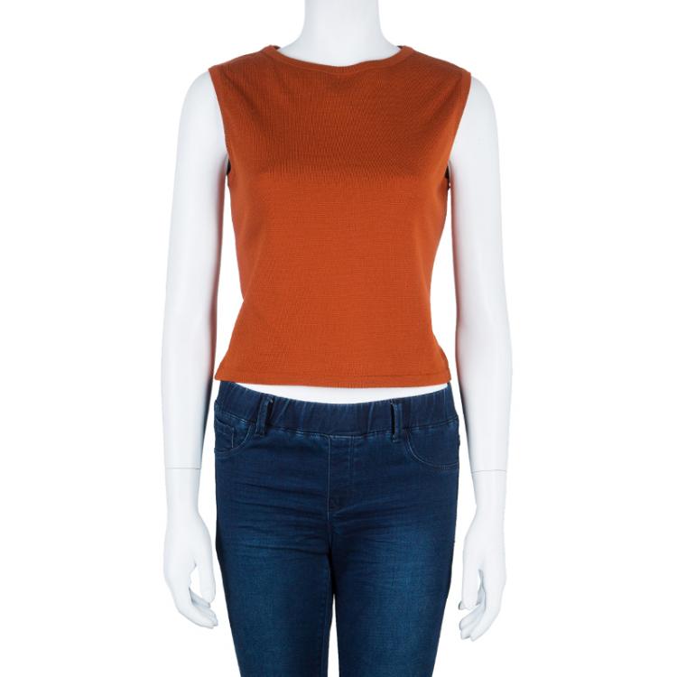 Pre Owned Philosophy by Alberta Ferretti Tangerine Wool Top M
