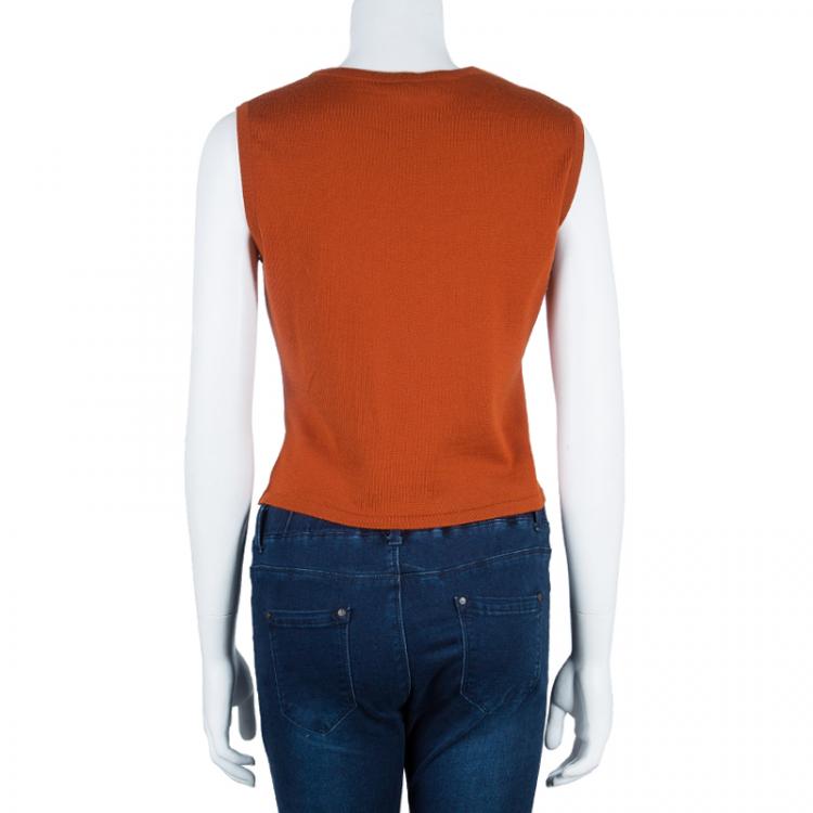 Pre Owned Philosophy by Alberta Ferretti Tangerine Wool Top M