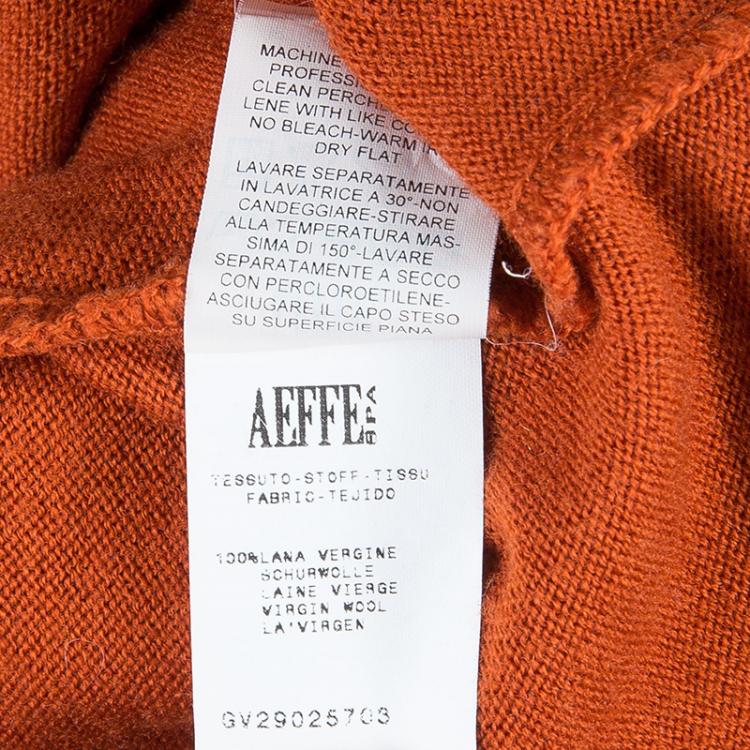 Pre Owned Philosophy by Alberta Ferretti Tangerine Wool Top M