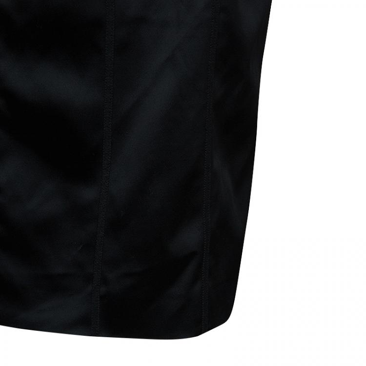 Pre Owned Philosophy di Alberta Ferretti Black Strapless Satin Dress M