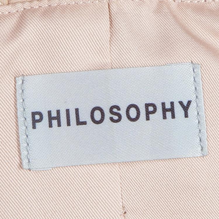 Pre Owned Philosophy Beige Leather Blazer M