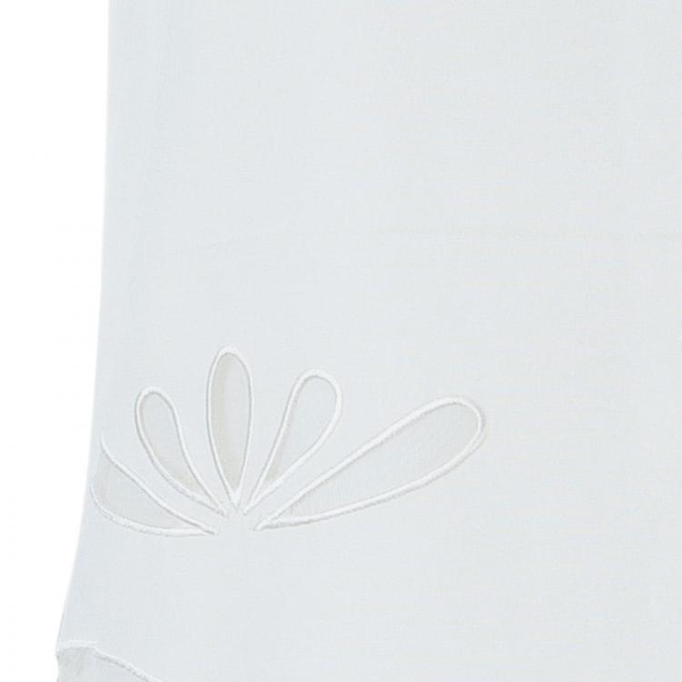 Pre Owned Philosophy di Alberta Ferretti White Embroidered Sleeveless Dress S