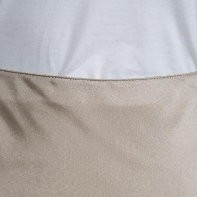 Pre Owned Philosophy Di Alberta Ferretti Beige Satin Maxi Skirt M