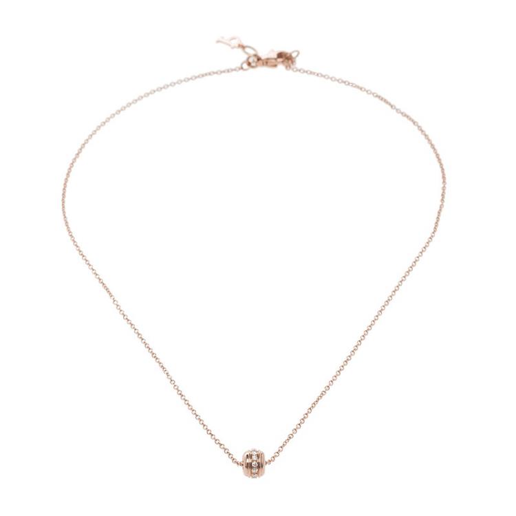 Pre Owned Piaget Possession Diamond & Rose Gold Pendant Chain Necklace