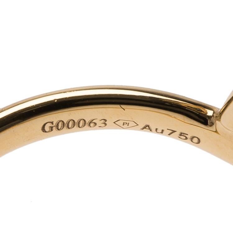 Pre Owned Piaget Rose Diamond Rose Gold Ring Size 53