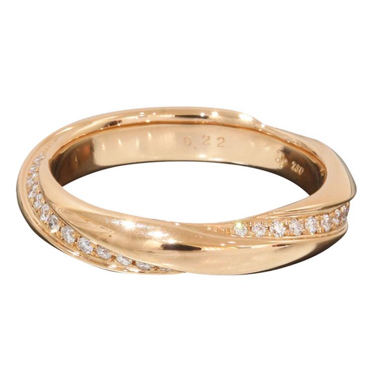 Ponte Vecchio 0.22ct Diamond Rose Gold Ring Size 53 Ponte Vecchio 