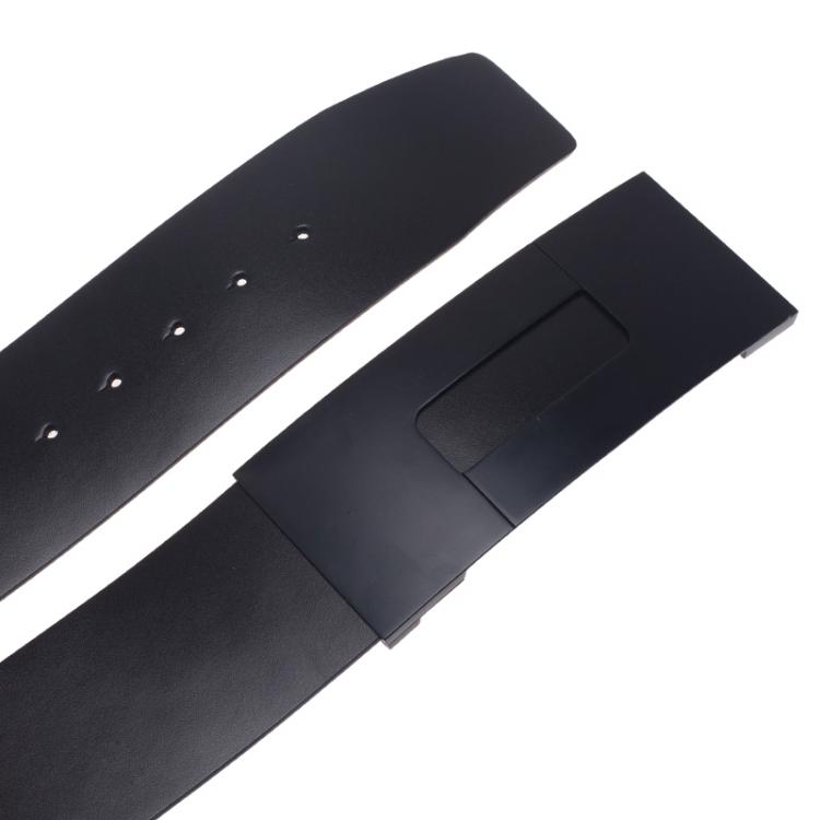Pre Owned Porsche Design Black Leather Black Logo Waist Belt 80CM