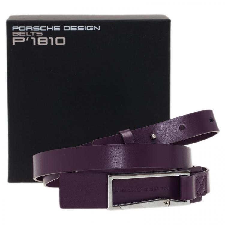 Pre Owned Porsche Design Purple Skinny Belt 85CM