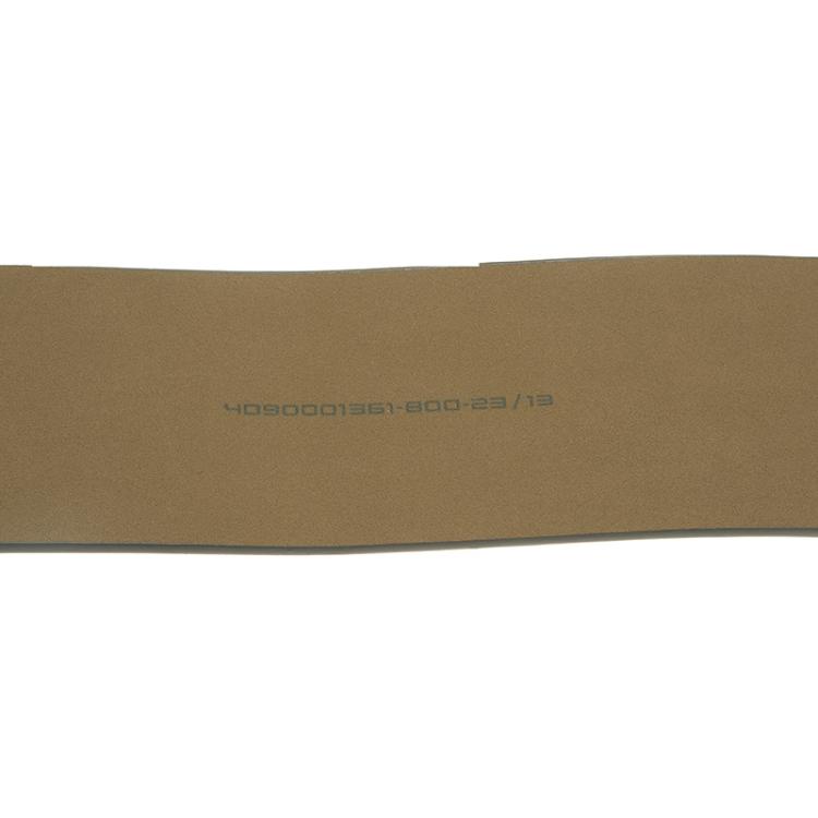 مملوكة مسبقًا Porsche Design Grey Suede Black Logo Waist Belt 80CM