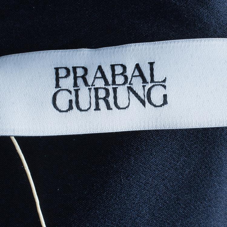 Pre Owned Prabal Gurung Draped Embellished Shirt Top M