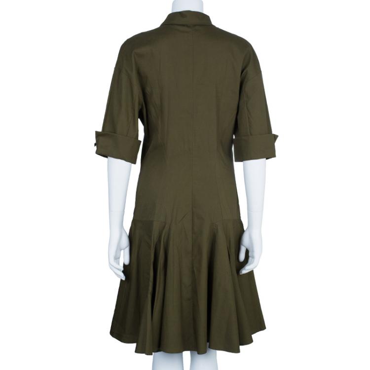 Pre Owned Prabal Gurung Flared Shirt Dress L