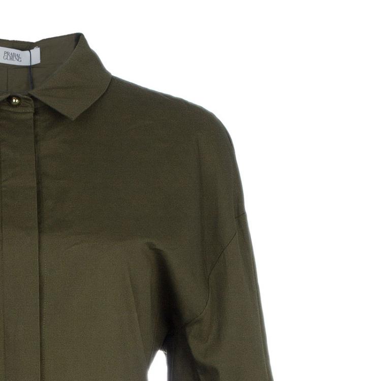 Pre Owned Prabal Gurung Flared Shirt Dress L