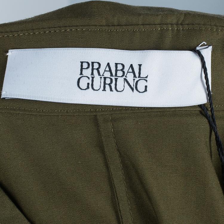 Pre Owned Prabal Gurung Flared Shirt Dress L