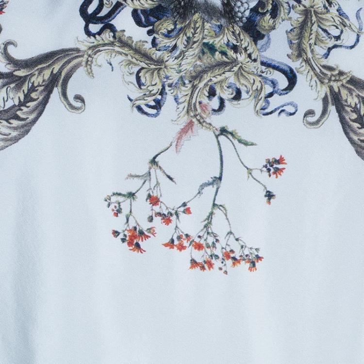 Pre Owned Prabal Gurung Silk Printed Halter Neck M