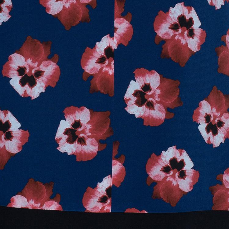 Pre Owned Prabal Gurung Printed Silk Dress L