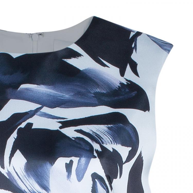 Pre Owned Prabal Gurung Rose Print Asymmetric Sleeveless Dress M