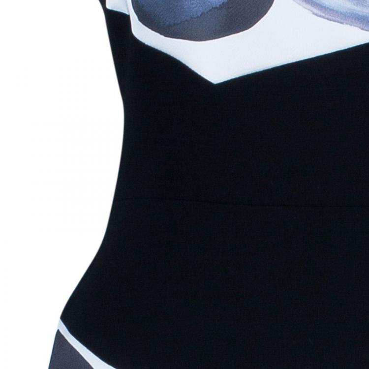 Pre Owned Prabal Gurung Rose Print Asymmetric Sleeveless Dress M