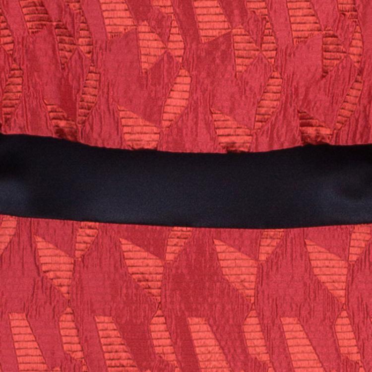 Pre Owned Prabal Gurung Red Short Sleeve Dress M
