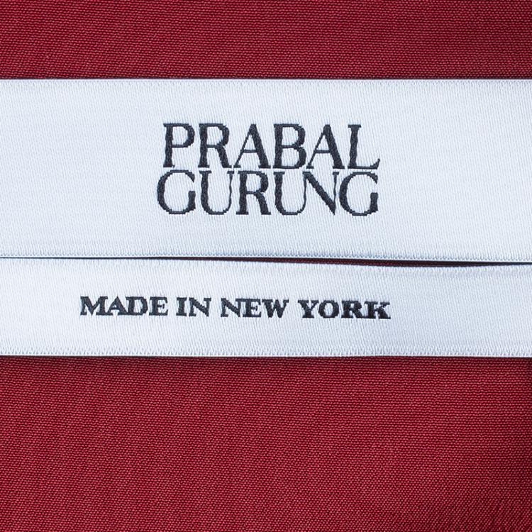 Pre Owned Prabal Gurung Red Short Sleeve Dress M