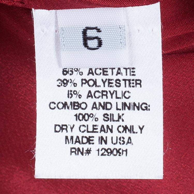 Pre Owned Prabal Gurung Red Short Sleeve Dress M