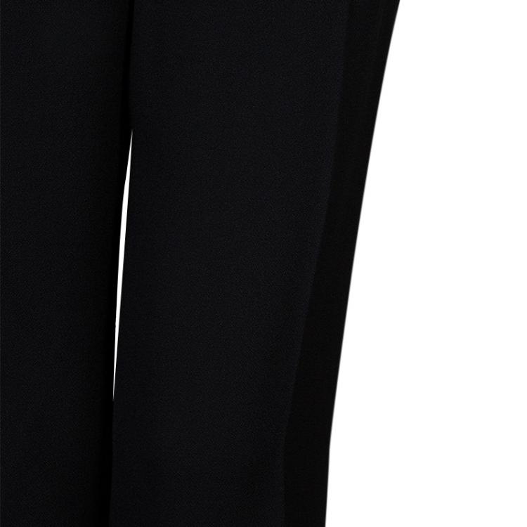 Pre Owned Prabal Gurung Monochrome Leather Trim Detail Trousers S