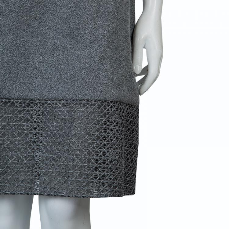 Pre Owned Prabal Gurung Grey Wool Dress M