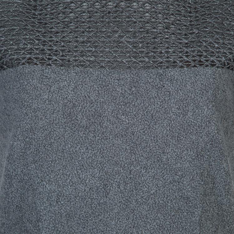 Pre Owned Prabal Gurung Grey Wool Dress M