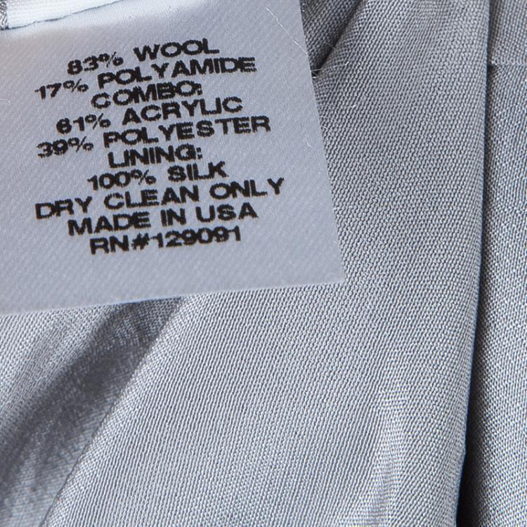Pre Owned Prabal Gurung Grey Wool Dress M