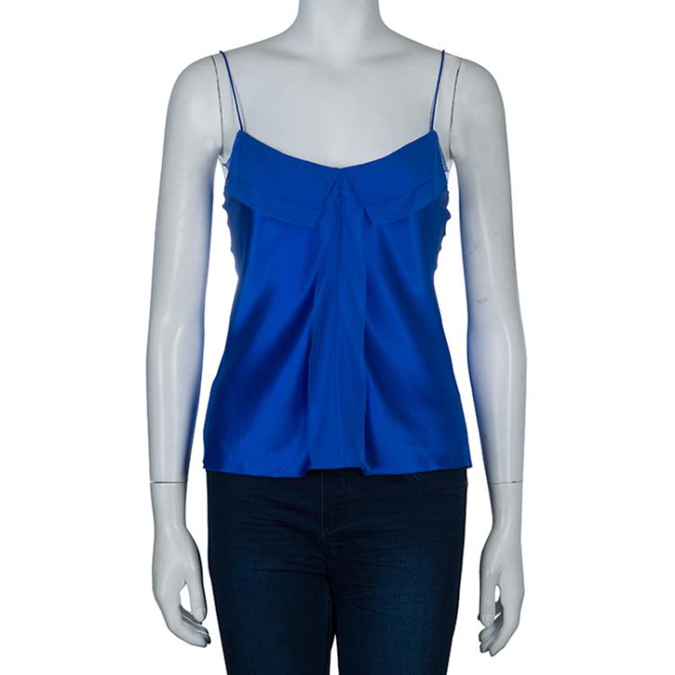 Pre Owned Prabal Gurung Blue Silk Cami Top M