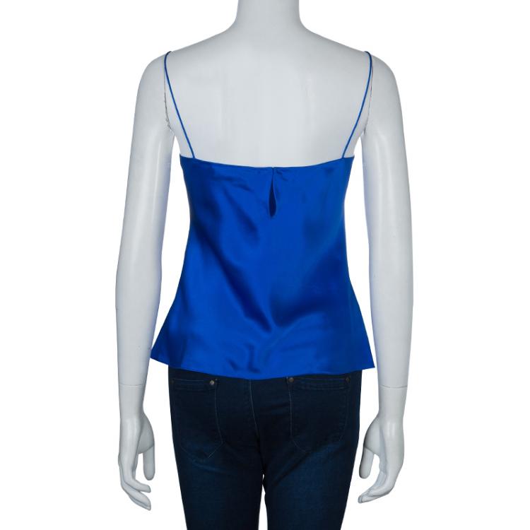 Pre Owned Prabal Gurung Blue Silk Cami Top M
